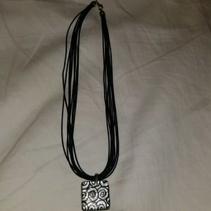Black pendant necklace